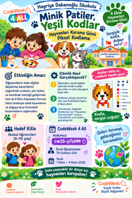 Minik Patiler;Hayvanları Koruma Günü Piksel Kodlama